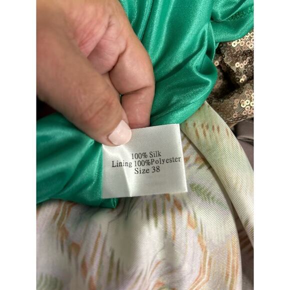 Anni Carlsson Silk Vibrant Print Shift Dress 38/4 - Picture 6 of 10